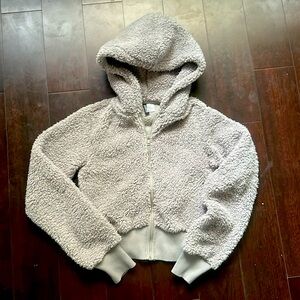 H&M gray fuzzy hoodie